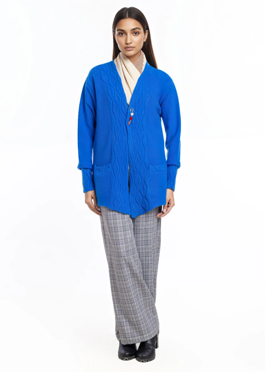 R-Blue-V-Cardigan Full Sleeves Sweater (25Y-028-67)