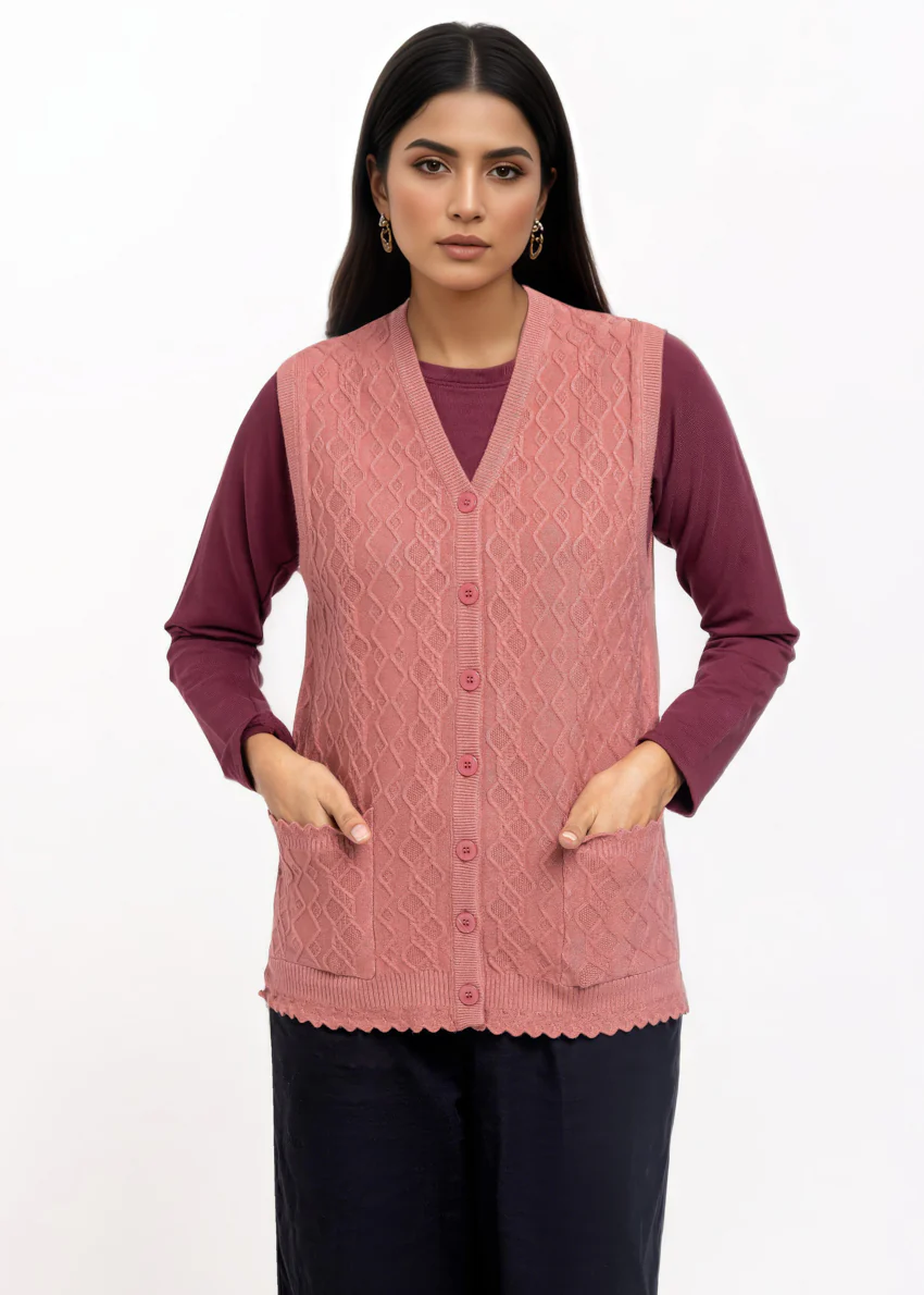 Brick-V-Cardigan Sando Sweater (25Y-232-67)