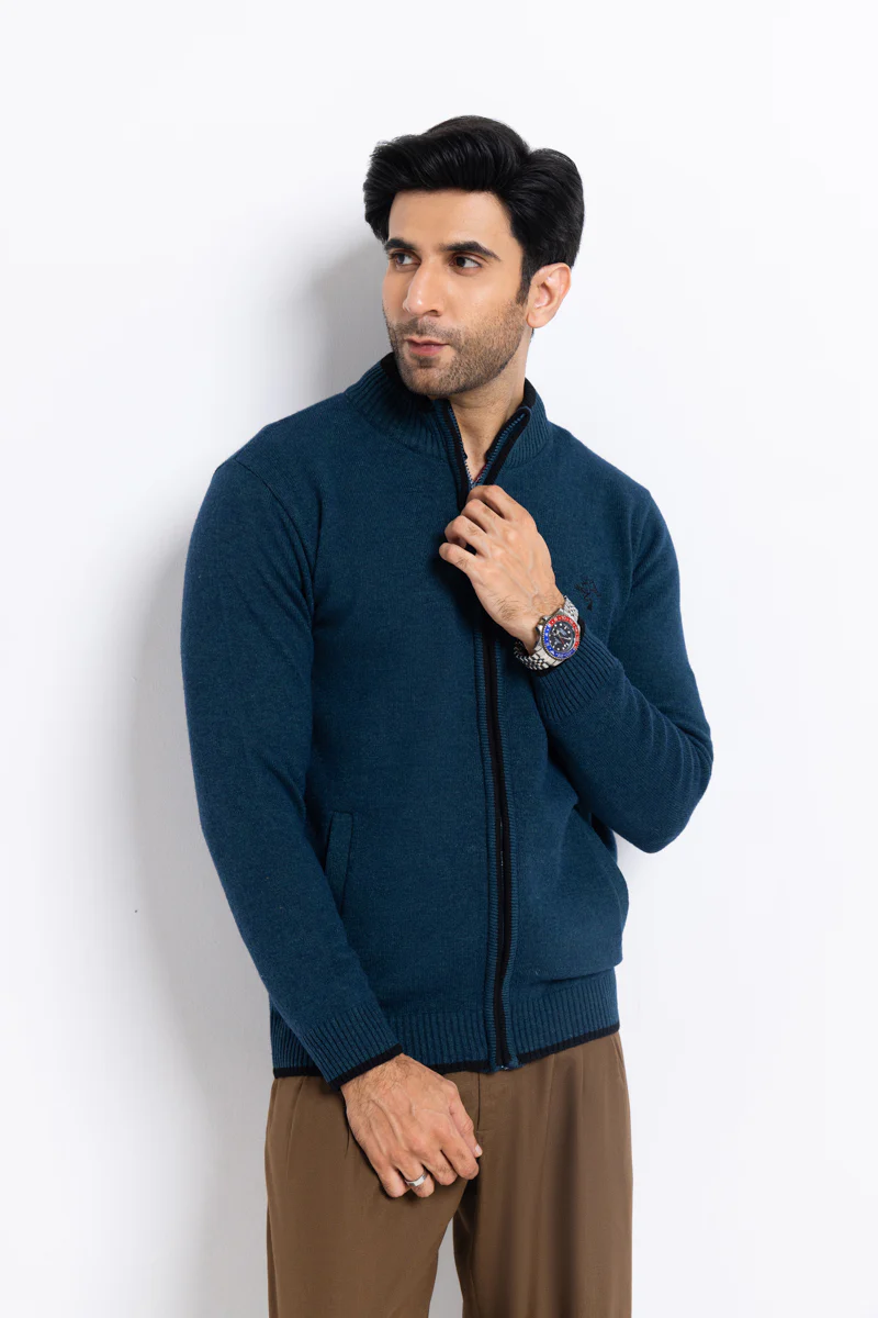 Octavo-Turtle Neck Zipper Full Sleeves Sweater (751-14)