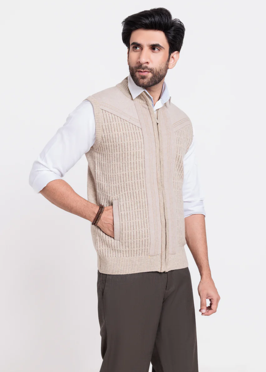 N-Stone-Turtle Neck Zipper Sando Sweater (986-14)