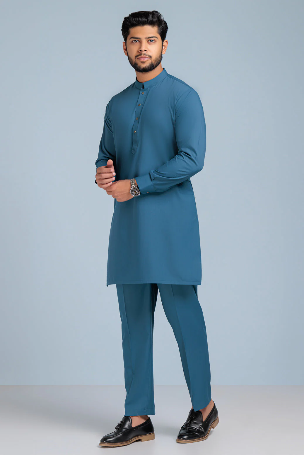 AEGEAN-BLENDED-KURTA PAJAMA TROUSER (KSS23-027) - Image 2