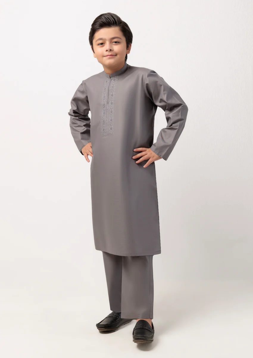 Grey-Blended-Kurta Trouser - (B25KP2035)