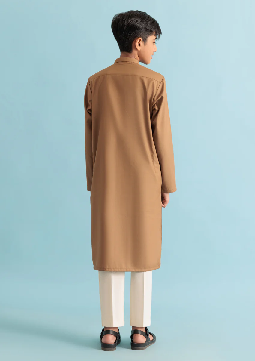 L-Brown-Blended-Kurta- (B25KU1017) - Image 2