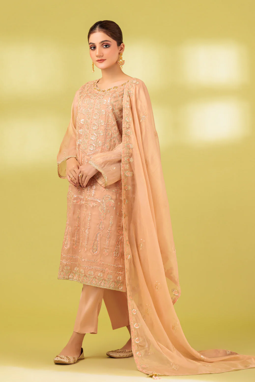 BEIGE-CHIFFON-3 PIECE (MWF233P08)
