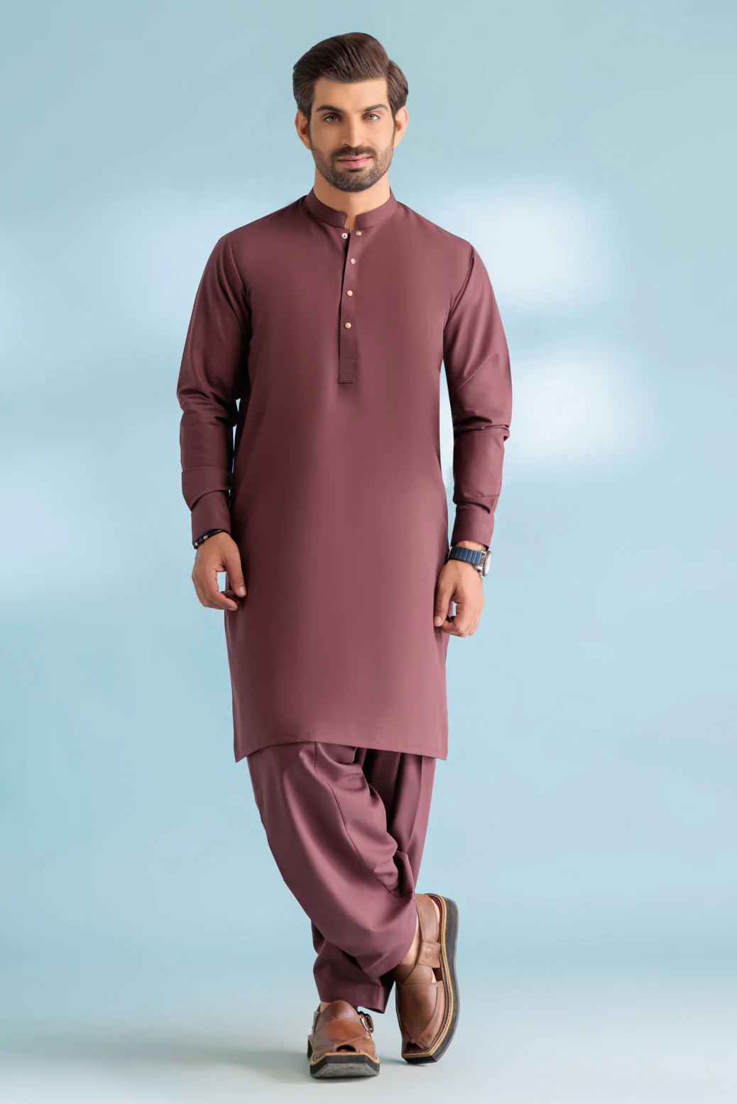 CHOCO-BLENDED-SHALWAR SUIT - (GSBW23-017)