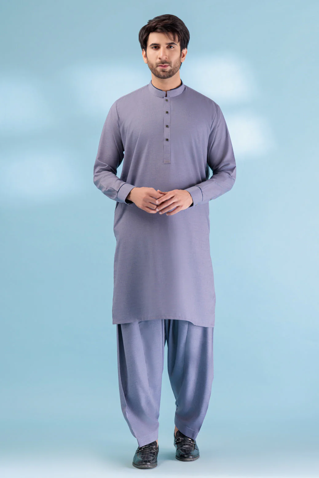 DENIM-BLENDED-SHALWAR SUIT - (GSBW23-044)