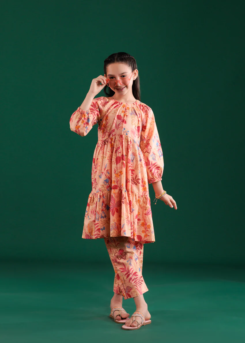 Peach-Dobby-Lawn-2 Piece (GP1P2PBS26BG1F9)