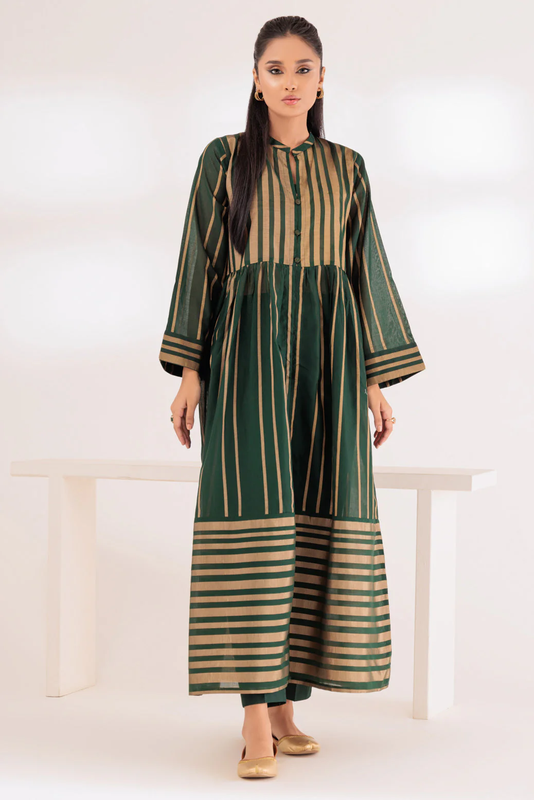 GREEN-GOLD ZARI-1 PIECE (SSS231P09)