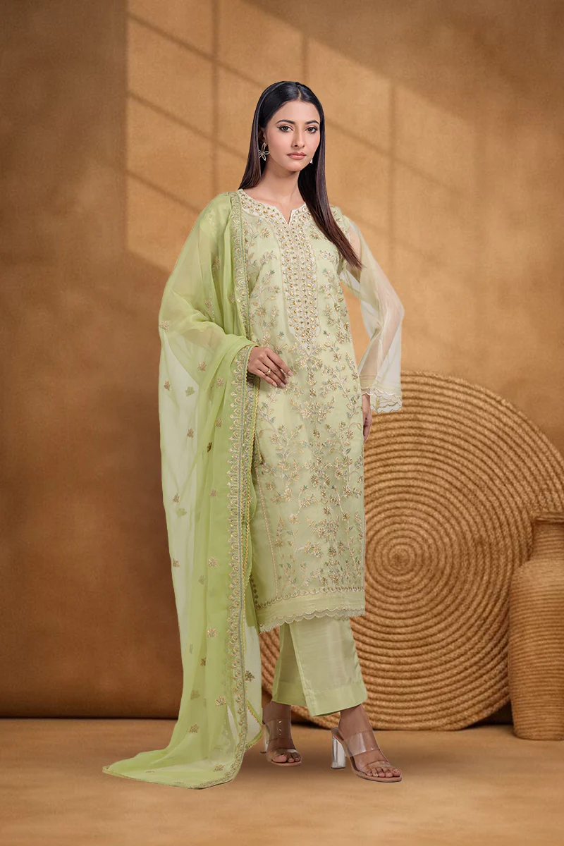 GREEN-ORGANZA-3 PIECE (BPS5243P15)