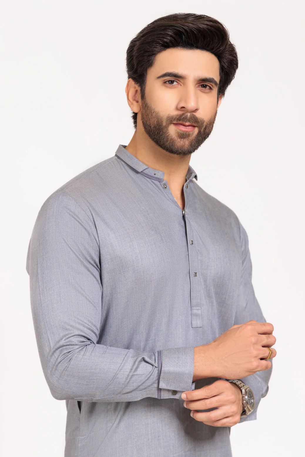 L-GREY-BLENDED-KURTA TROUSER - (KSW24-031) - Image 2