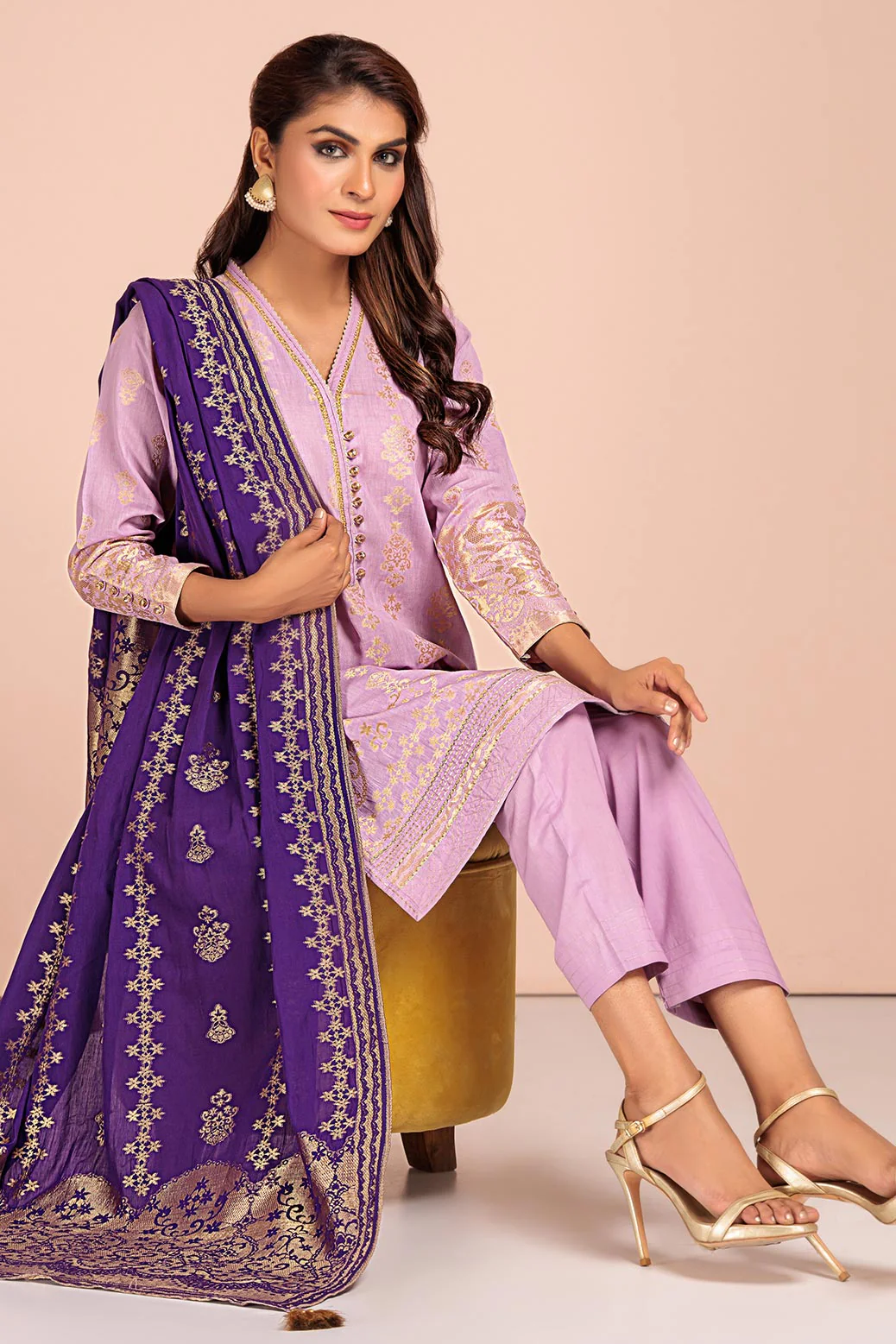 LILAC-JACQUARD-3 PIECE (PWJ2233P20)
