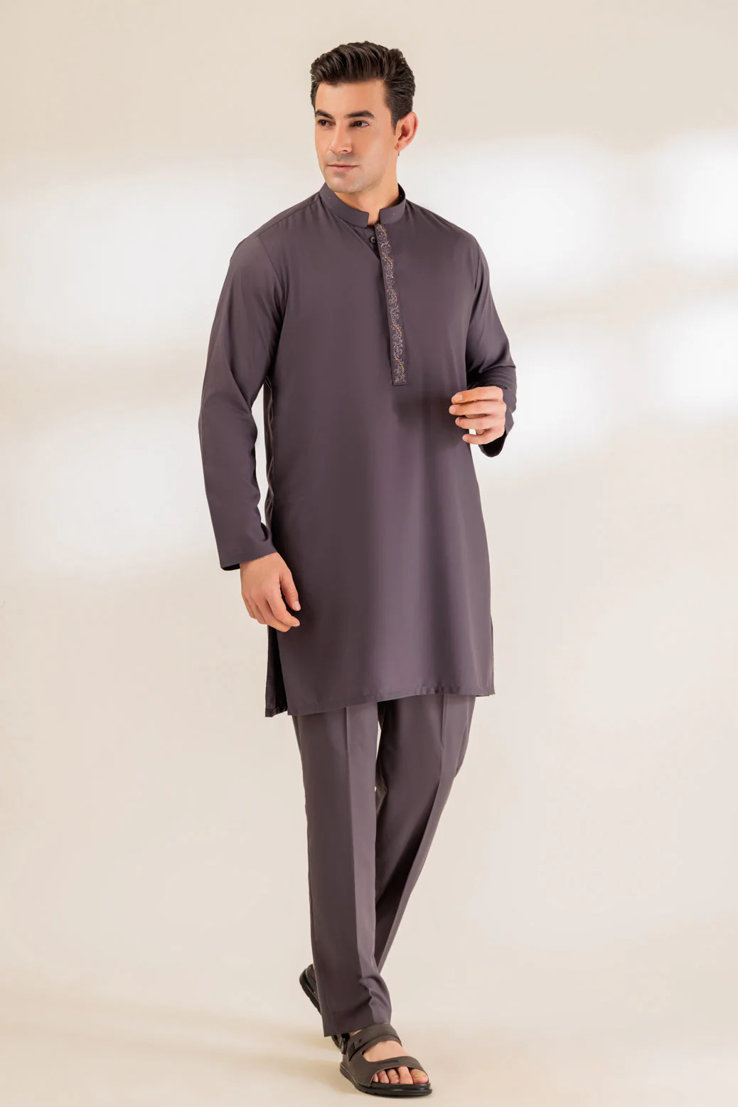 METAL-BLENDED-KURTA TROUSER - (KSS24-035)