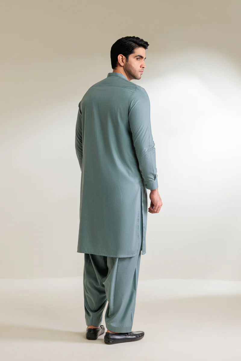 Green-Blended-Shalwar Suit - (MP2PBBS26BM4M5) - Image 2