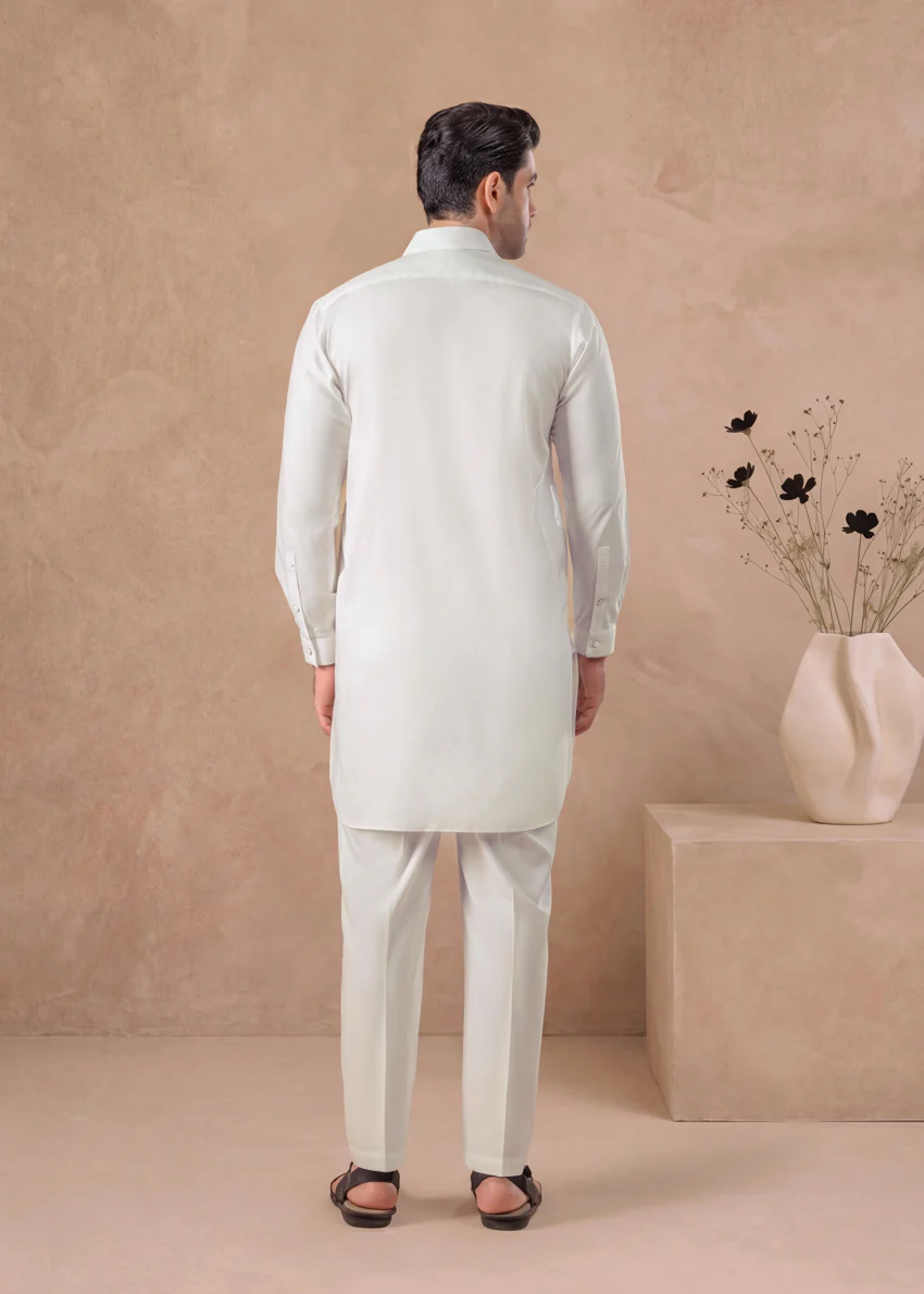 O-White-Blended-Kurta Trouser - (MP2PSBS26BM1F18) - Image 2