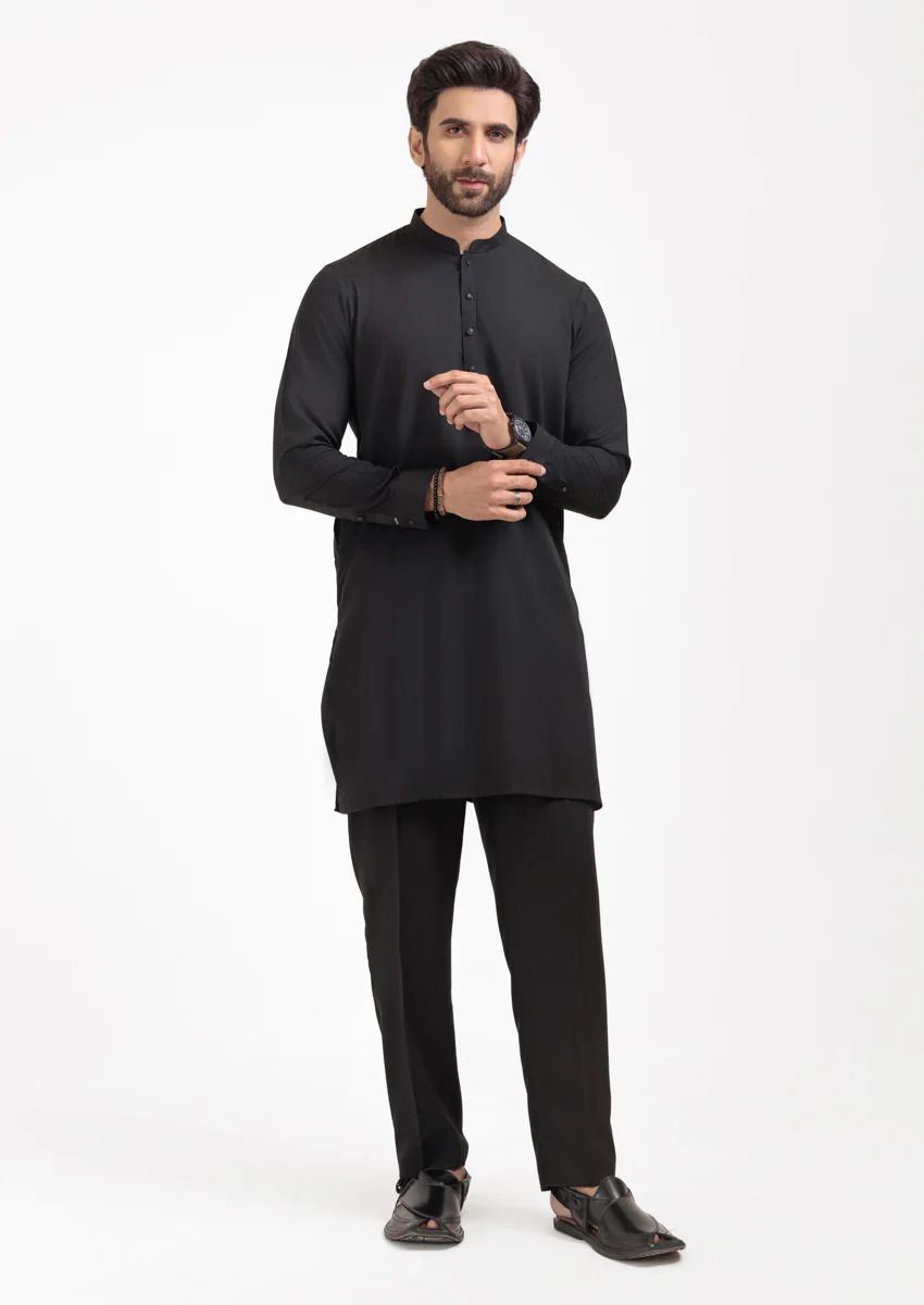 Black-Blended-Kurta Trouser - (MPS25KPS2042)