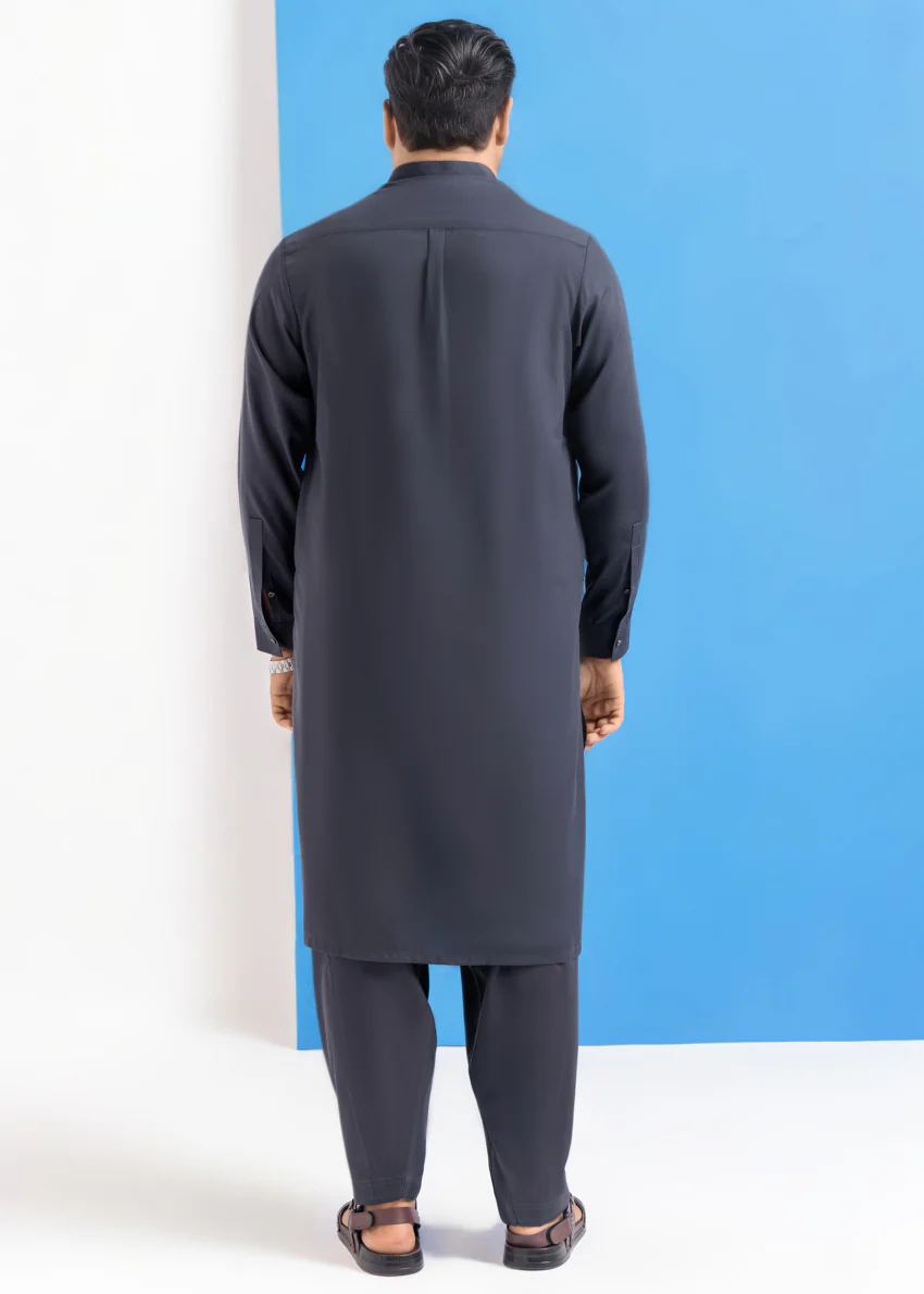 C-Grey-Blended-Shalwar Suit - (MPS25SSE2052) - Image 2