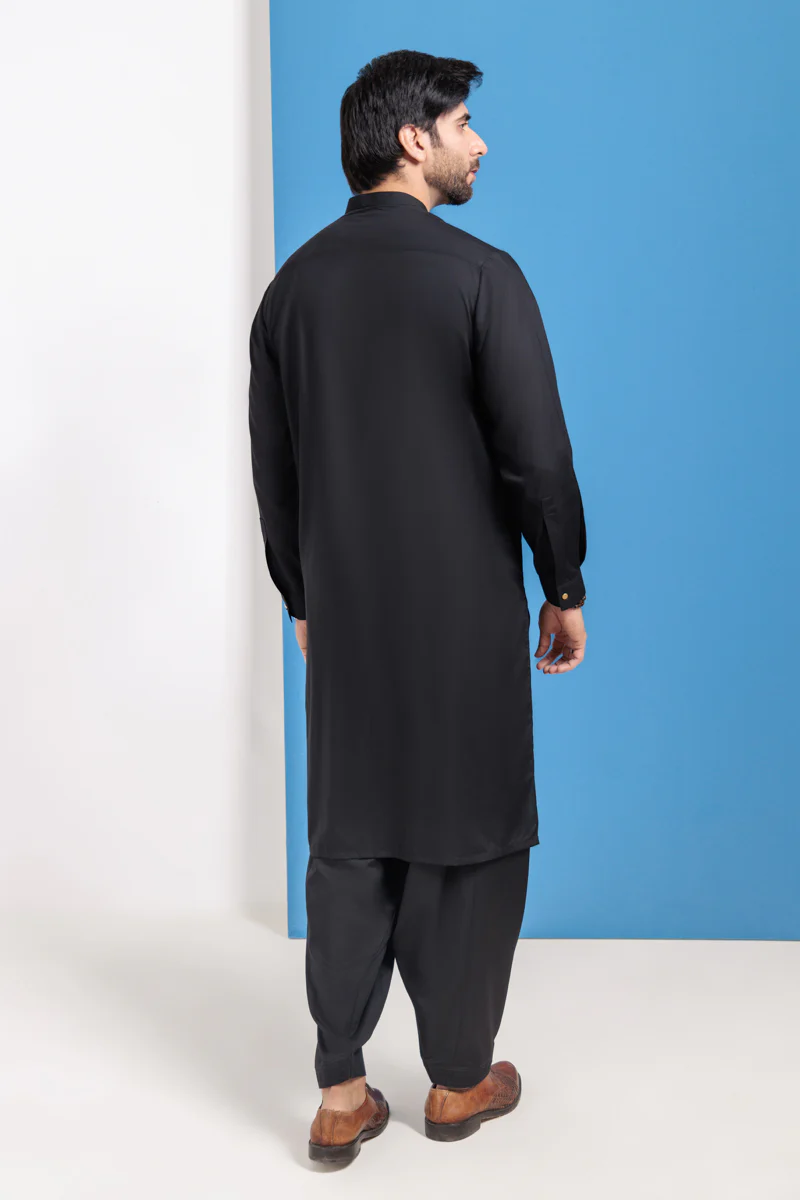 Black-Blended-Shalwar Suit - (MPS25SSE2053) - Image 2