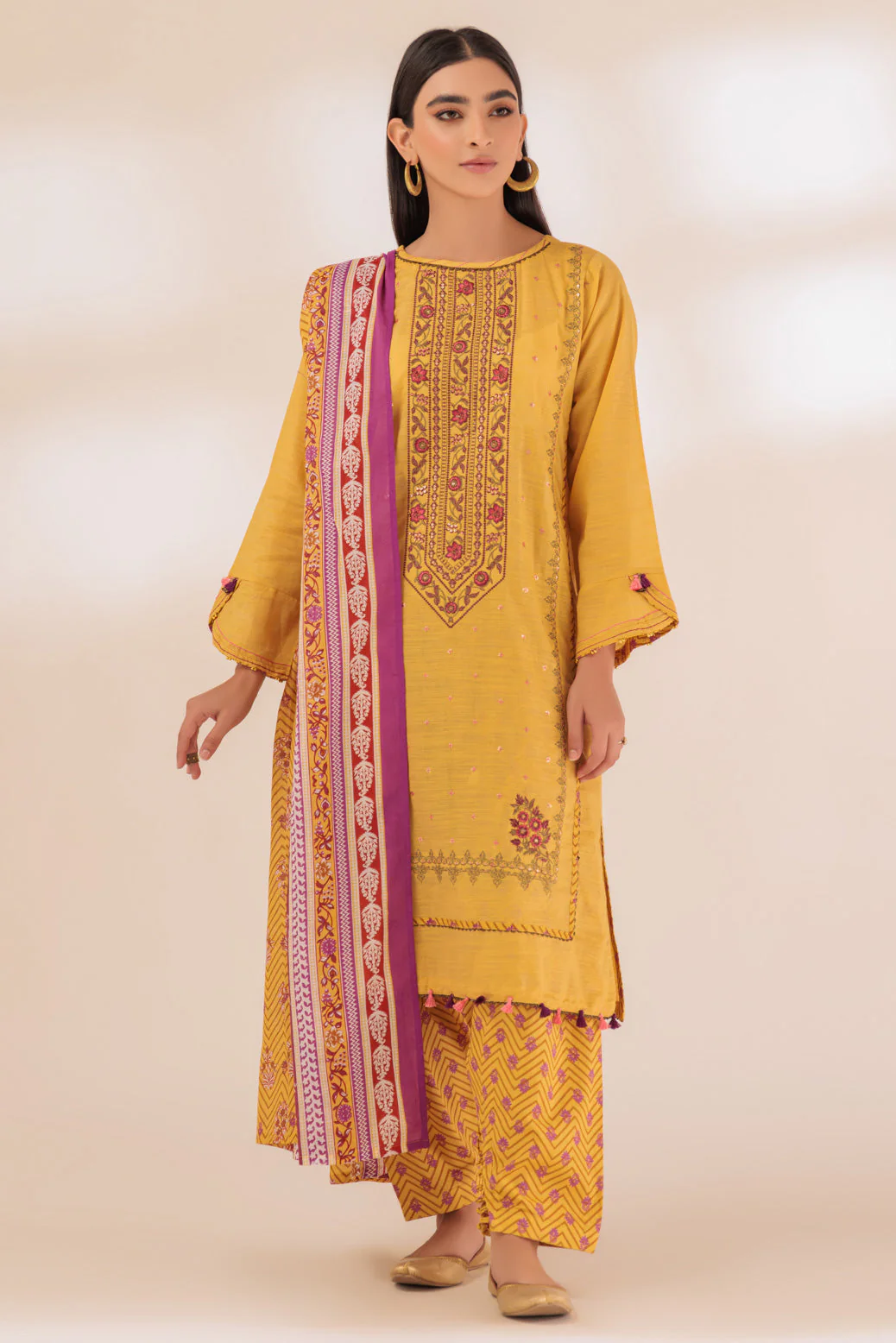 MUSTARD-LAWN-3 PIECE (SSS233P67)