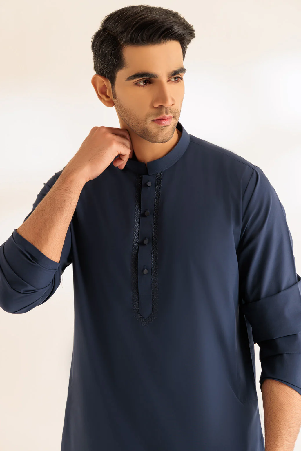 NAVY-BLENDED-KURTA SHALWAR - (KSRS24-008)