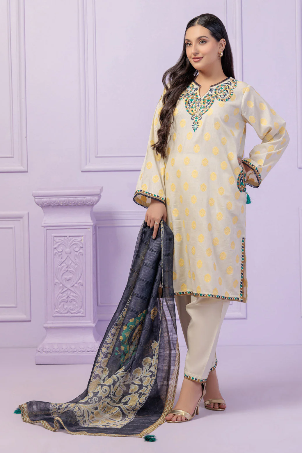O-WHITE-JACQUARD-3 PIECE (SS6243P15)
