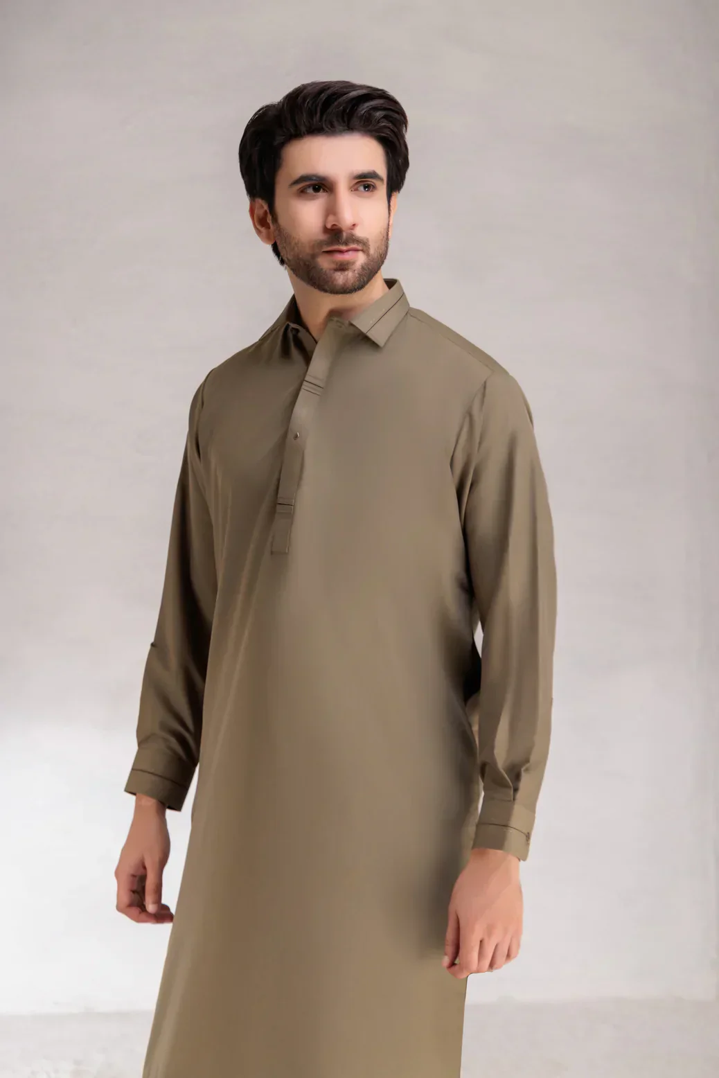 OLIVE-BLENDED-KURTA SHALWAR (KSRS23-016) - Image 2