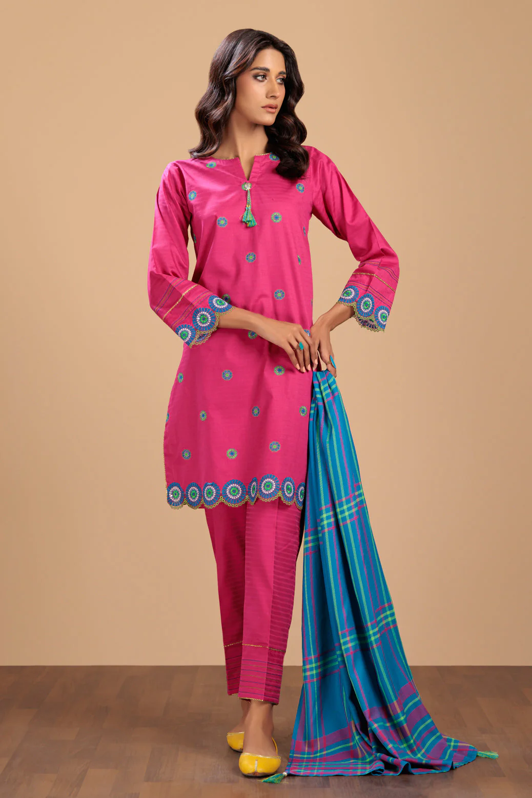 PINK-DOBBY-3 PIECE (A2Z223P01)