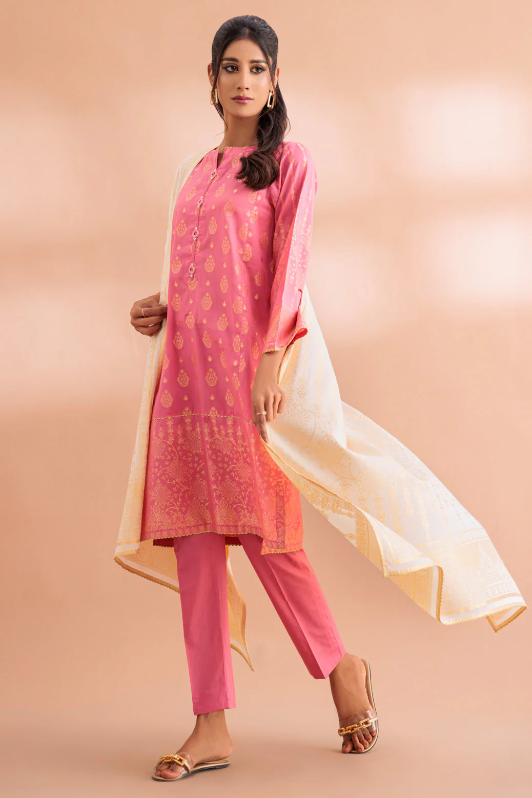 PINK-JACQUARD-3 PIECE (SJ2243P03)