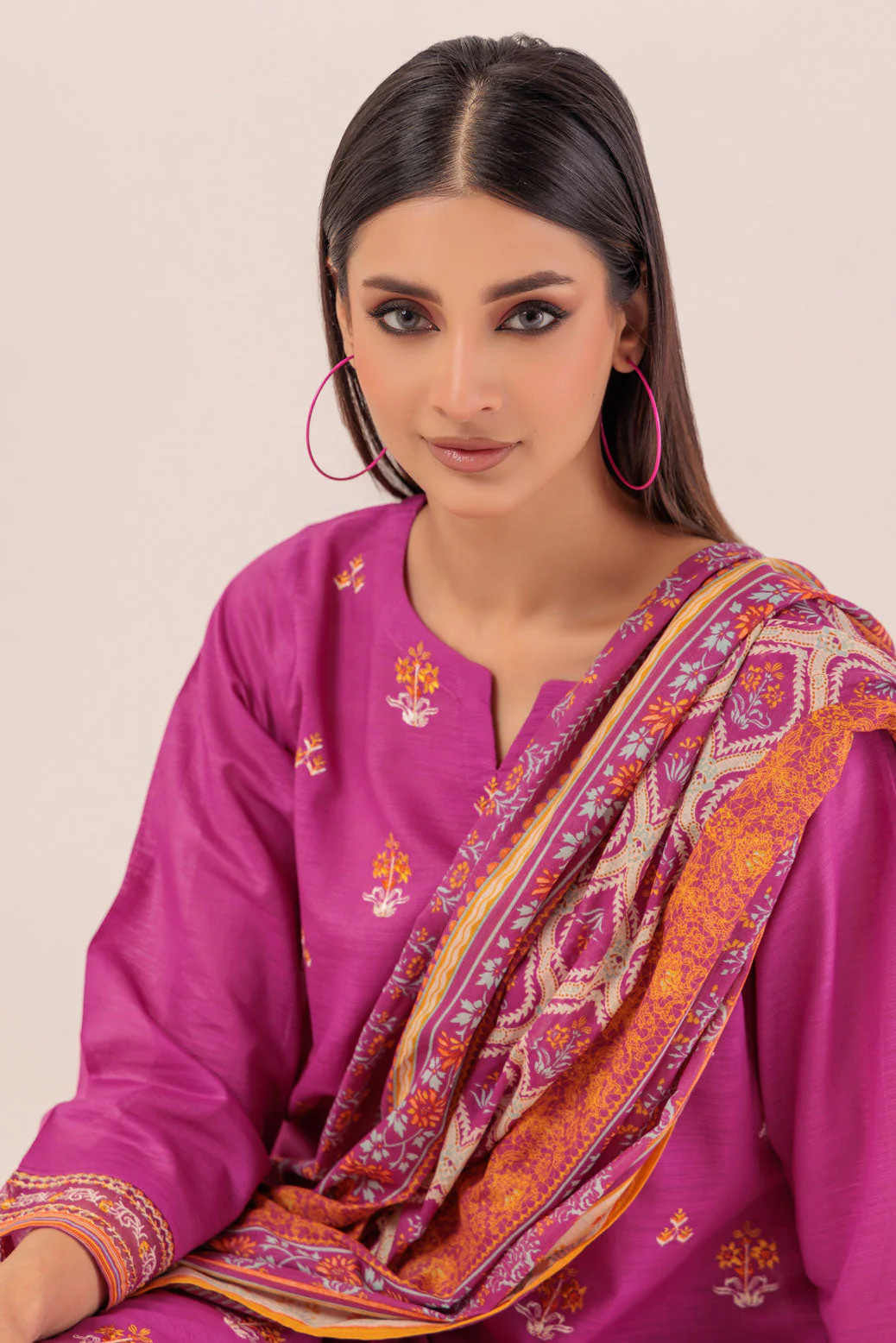 PURPLE-SLUB LAWN-3 PIECE (PWS1233P01)