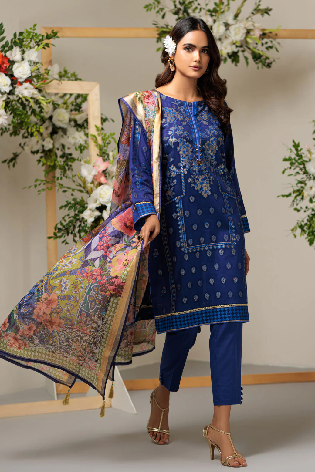 R-BLUE-JACQUARD-3 PIECE (BSRS233P13)