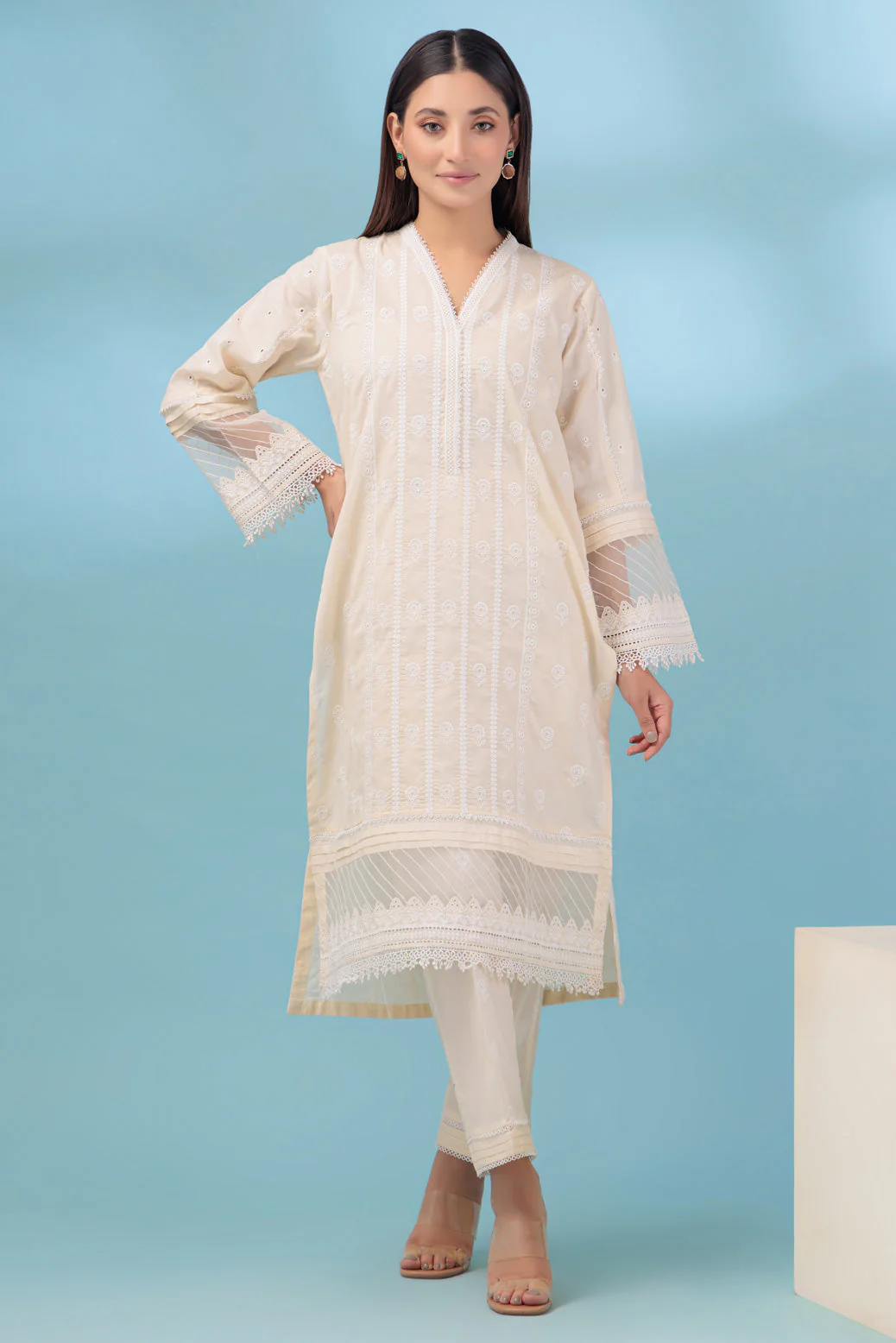 WHITE-CAMBRIC-2 PIECE (SSS232P24)