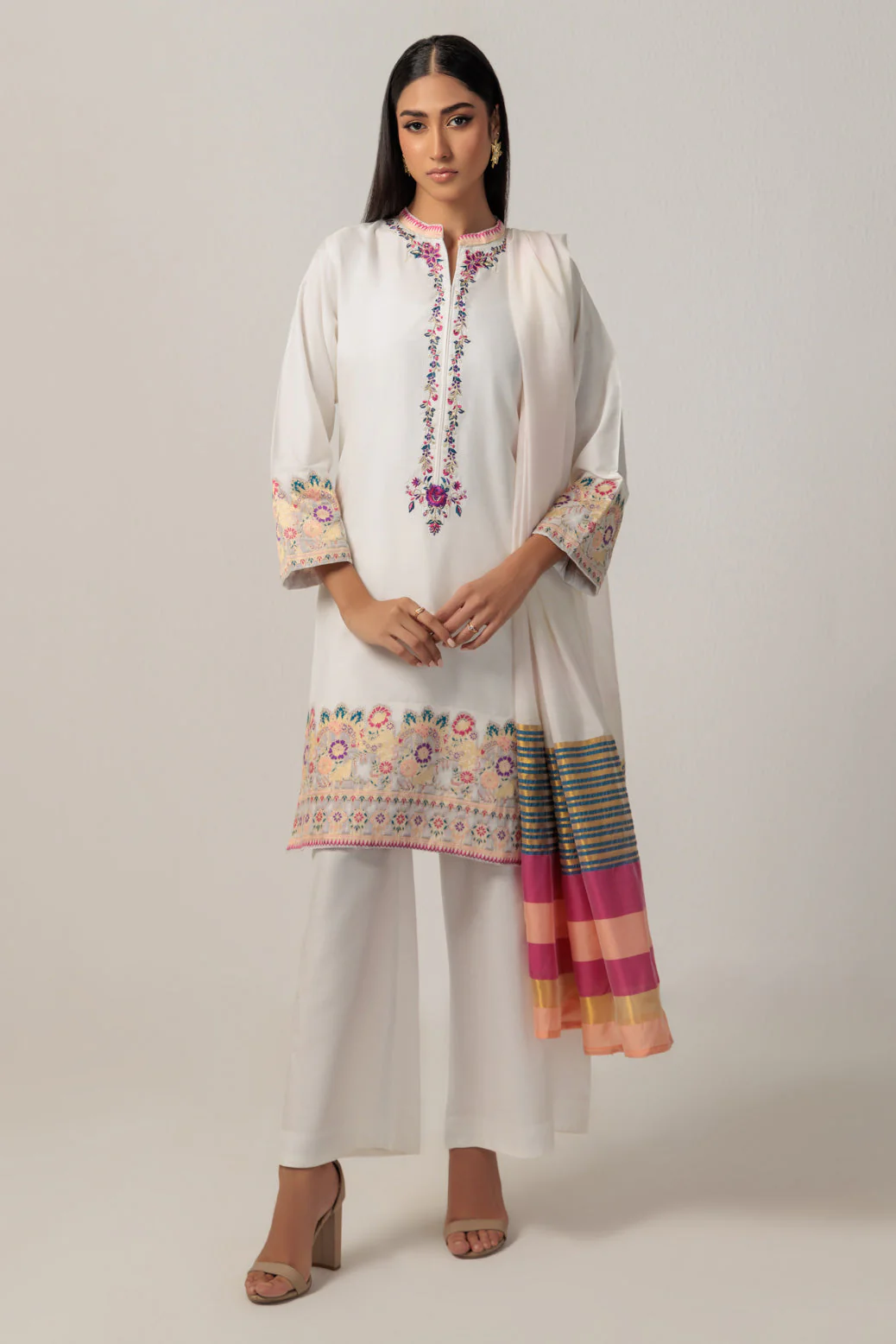 WHITE-JACQUARD-3 PIECE (WS2243P09)