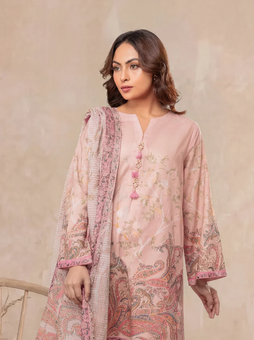 Coral-Self-Jacquard-3 Piece (WP3PPBW25B11D25) - Image 4