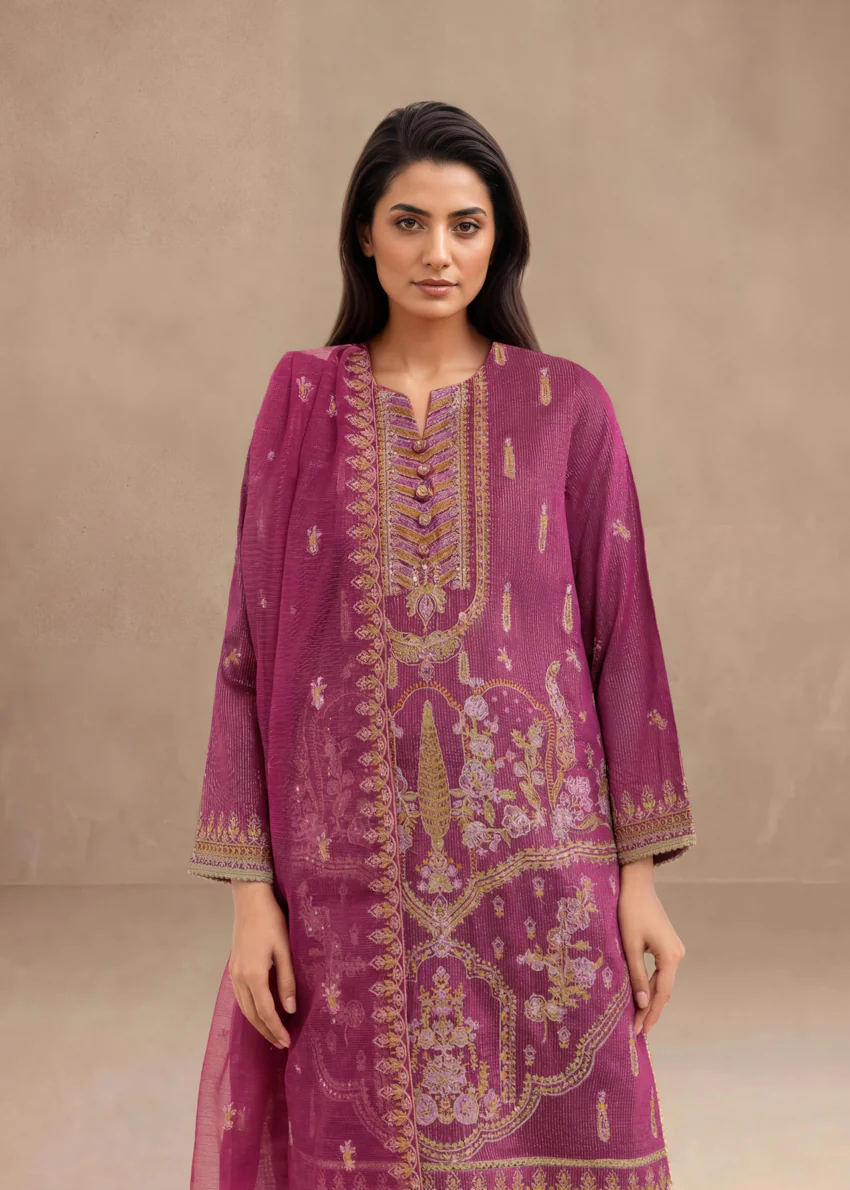 Pink-Zari-Line-3 Piece (WP3PSLW25L11D7) - Image 7