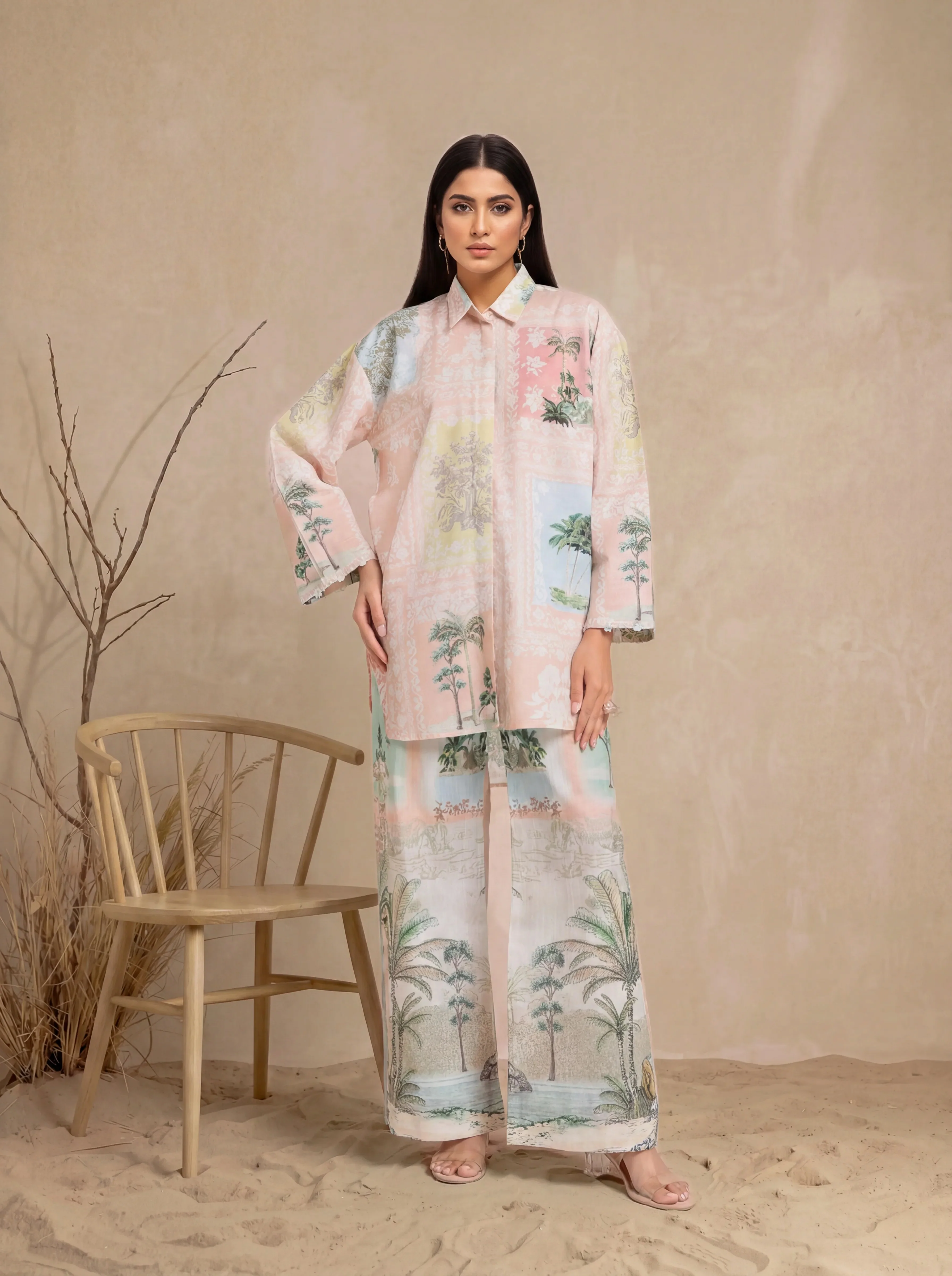Peach-Khaddar-2 Piece (WPSTPBW25B10N11)