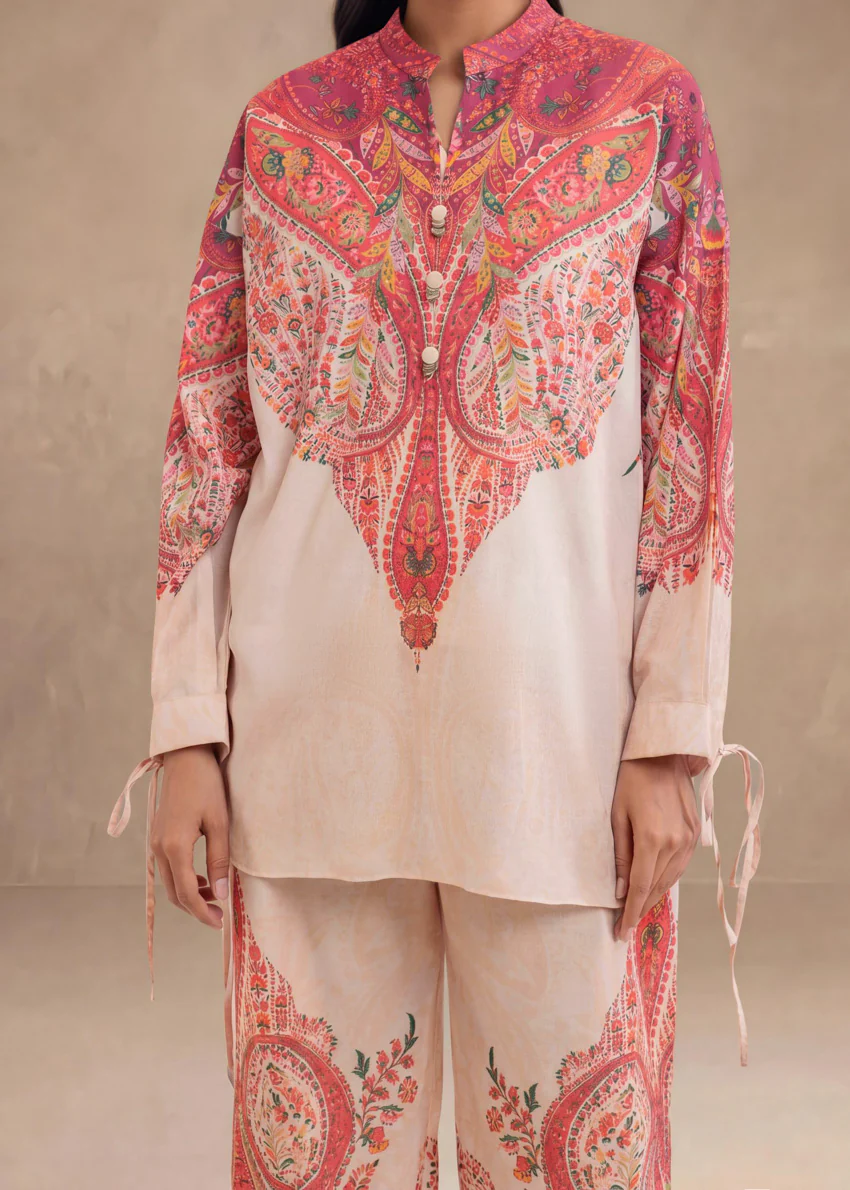 Beige-Self-Jacquard-2 Piece (WPSTPBW25B10N14) - Image 5