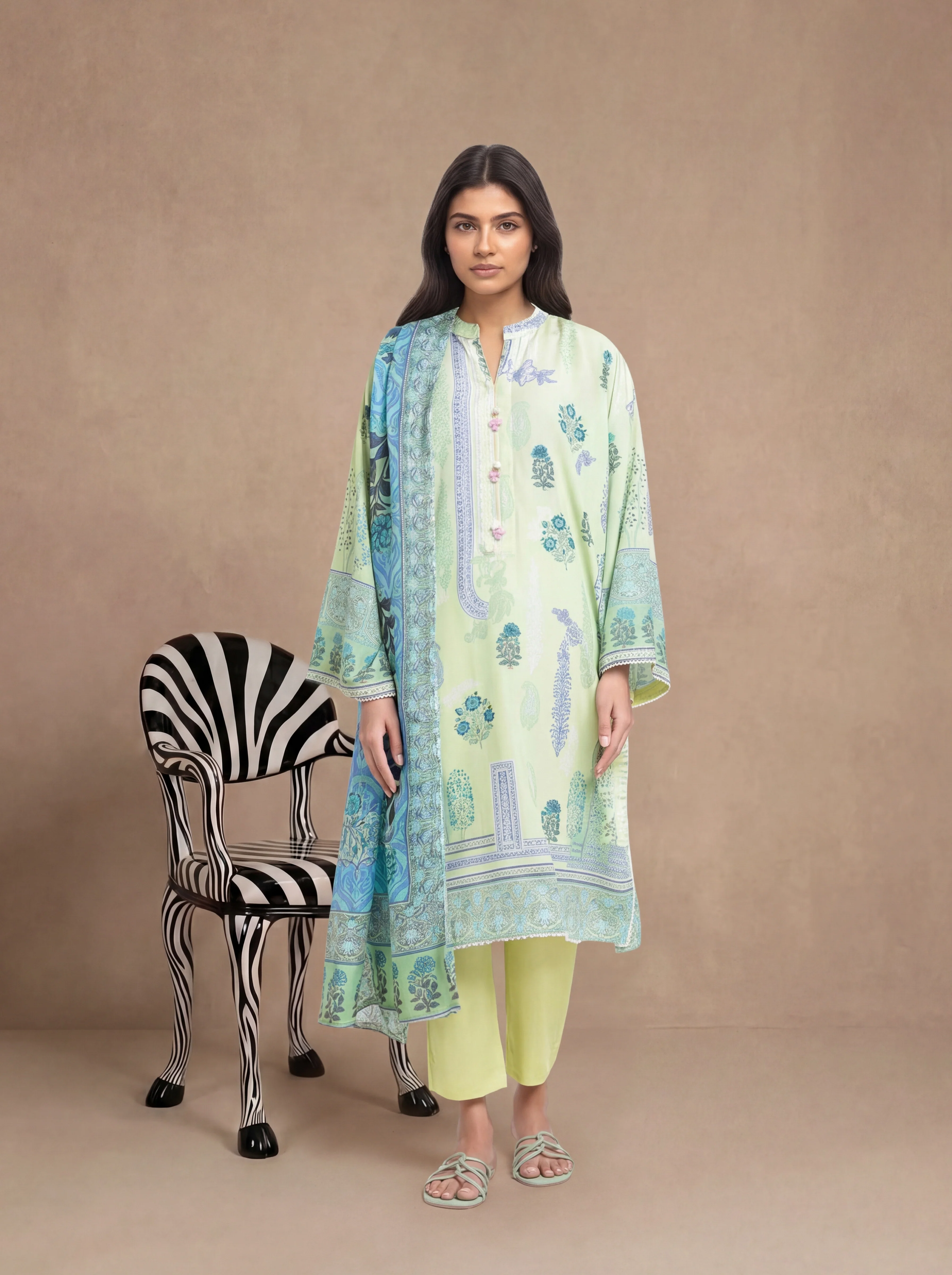 L-Green- Cotton-3 Piece (WU3PPBS25SO6J32P)