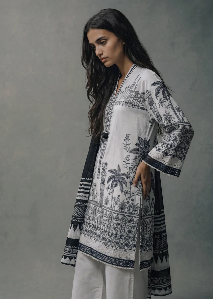 White-Digital Printed Lawn-3 Piece (WU3PPBS26LI4M36) - Image 4