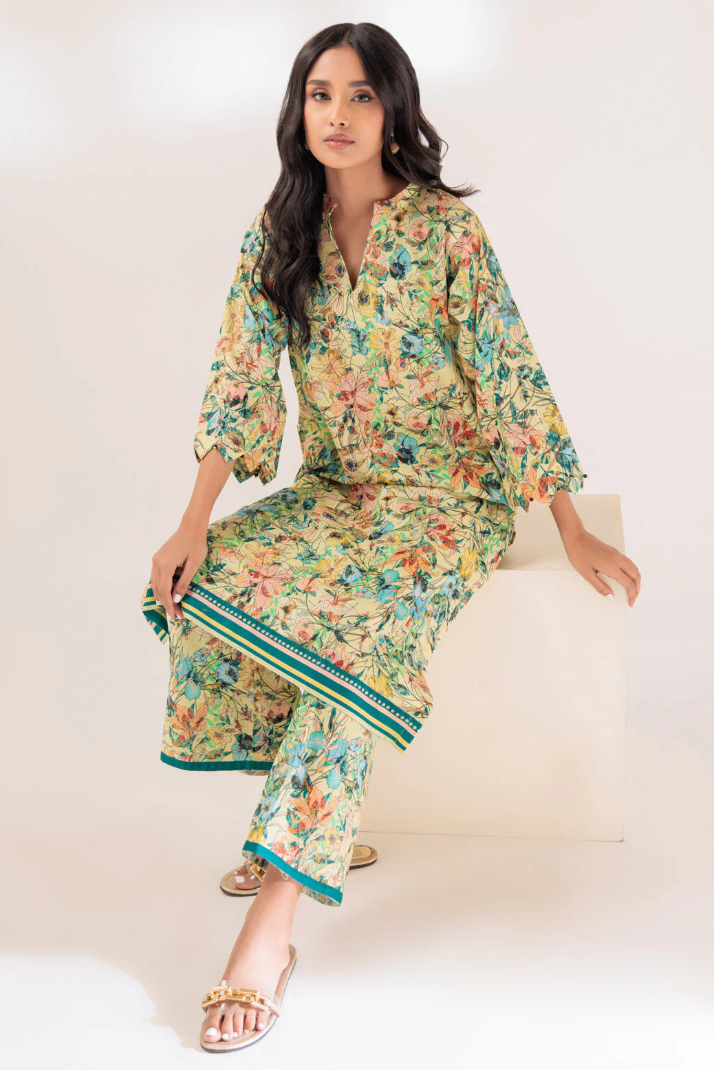 YELLOW-CAMBRIC-2 PIECE (PWS3232P13)